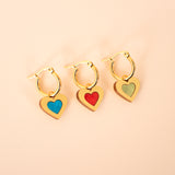 wooden heart charms on hoops