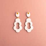 wood and pearl dangle earrings back