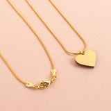 necklace heart charm back