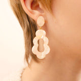 white mother of pearl dangle earrings