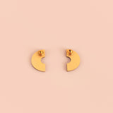 wooden arch studs gold back